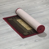Ottomanson Siesta Kitchen Collection Non-Slip Rubberback Rooster Design 2x5 Kitchen Runner Rug, 20" x 59", Beige/Red