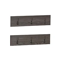 RiverRidge® Home Afton Collection 23.63-inch W 3-Hook Coat Rack (2-Pack) in Weathered Wood