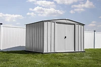 Arrow Classic Steel Storage Shed, 10x8, Flute Grey