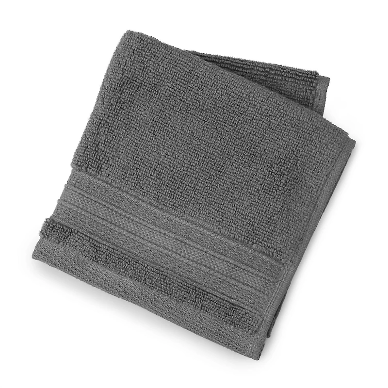 hometrends Solid Bath Towel 6-Piece Set, Charcoal