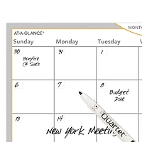 Wallmates Self-Adhesive Dry-Erase Undated Monthly Planner, 24 x 18