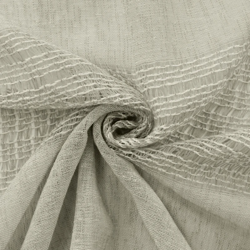 Loft Living Leah Faux Linen Back Tab Single Curtain Panel Light-filtering 52" x 95" in Linen