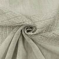Loft Living Leah Faux Linen Back Tab Single Curtain Panel Light-filtering 52" x 95" in Linen