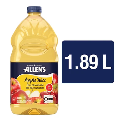 Allen's Jus de Pomme Pur Faible Acidité 1.89L