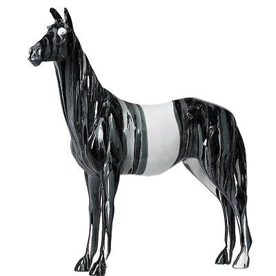 Art abstrait du cheval Colts B sculpture en résine Décoration d'intérieur Statue Meubles canadiens