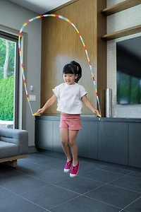 GoZone Kids 7ft Beaded Jump Rope – Yellow/Blue/Red