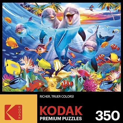 Kodak 350 Piece Jigsaw Puzzle - Playful Dolphins