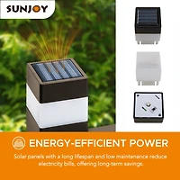 Sunjoy Clôture de jardin solaire en fer panneau de clôture en treillis métallique, clôture décorative extérieure pour jardin (paquet de 5)