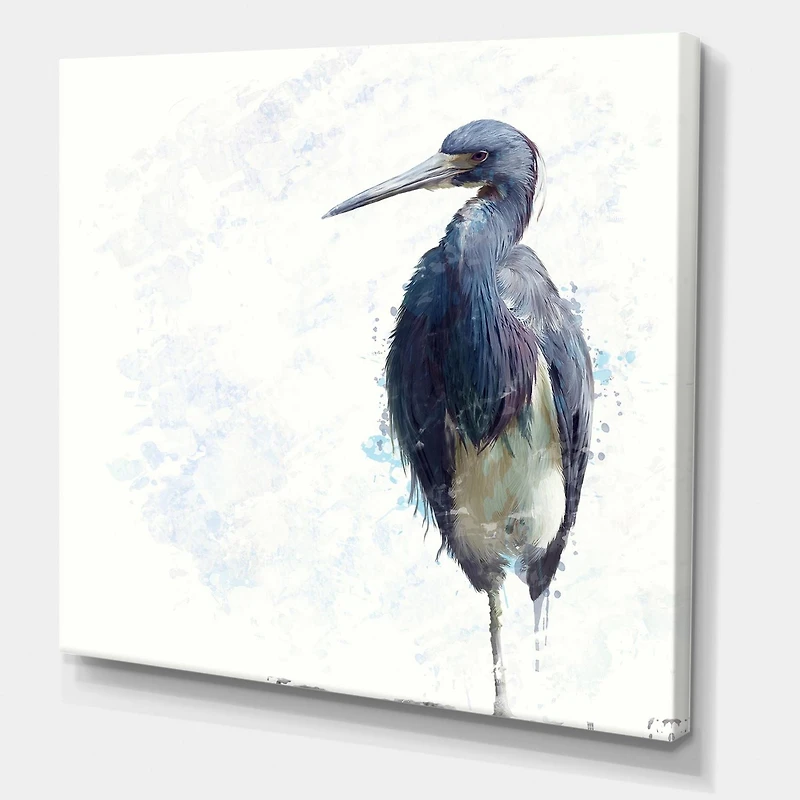 Designart Oiseau Héron tricolore Art mural sur toile