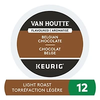 Van Houtte Belgian Chocolate, Light Roast, K-Cup Coffee Pods, 12 Count