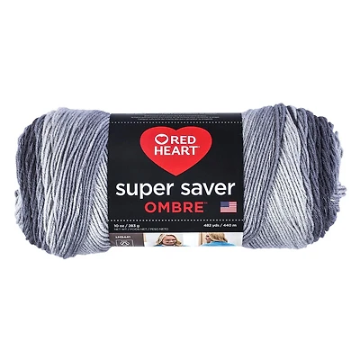 Red Heart® Fil Super Saver® Ombre™, Acrylique #4 Moyen, 10oz/283g