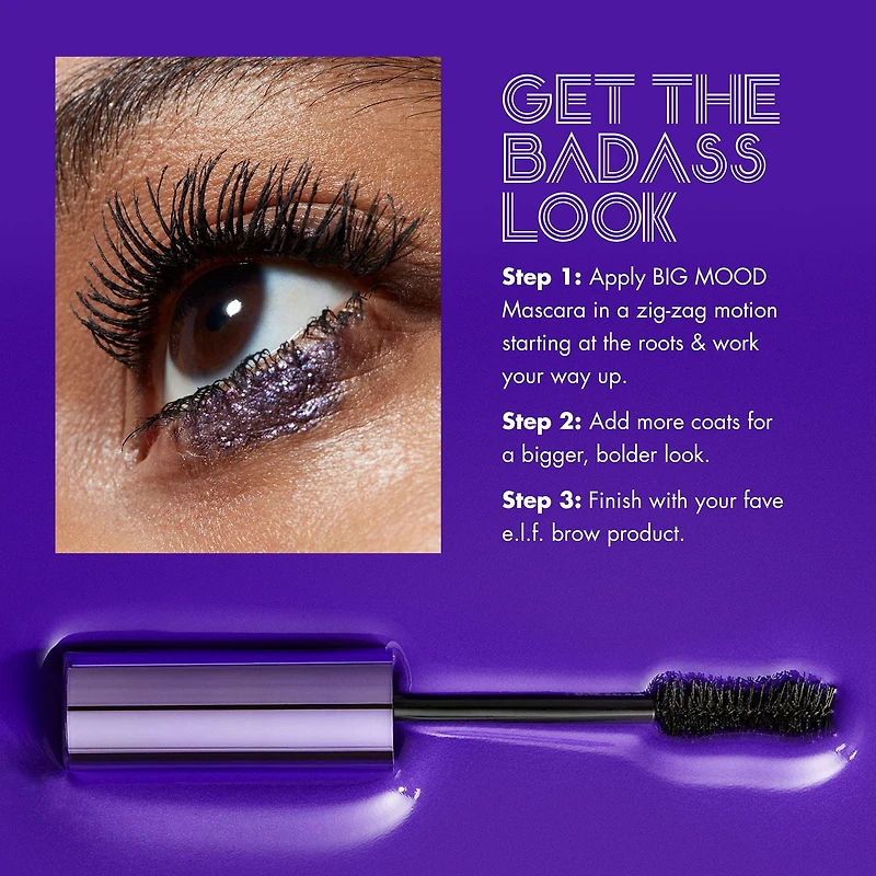 e.l.f. Cosmetics Big Mood Mascara, Volumizing Mascara, 10 g