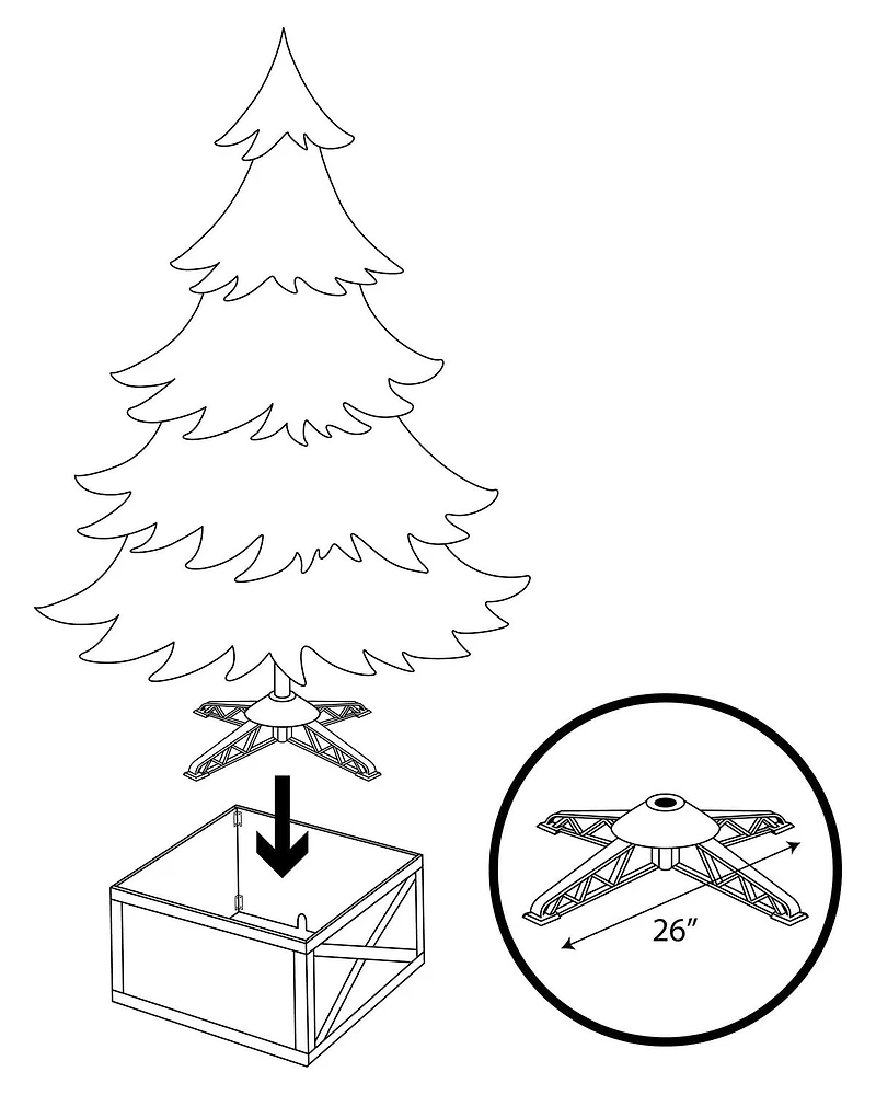 Holiday Time Christmas Tree Crate Base Cover