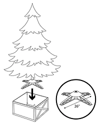 Holiday Time Christmas Tree Crate Base Cover