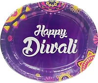 Diwali Paper Plate, 10" x 12", 8ct