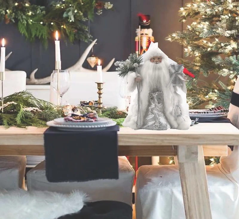 12IN SANTA-SILVER - FRENCH