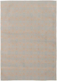 ECARPETGALLERY 4'9" x 6'9" Transitional Collage Handmade Area Rug for Living Room, Dining Room and Bedroom in Blue