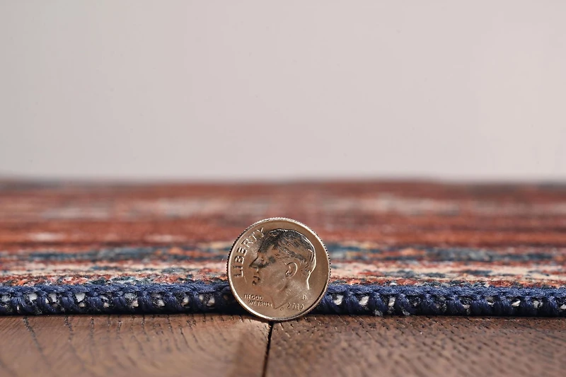 Foster 2' x 8' Washable Runner, Russet and Ivory