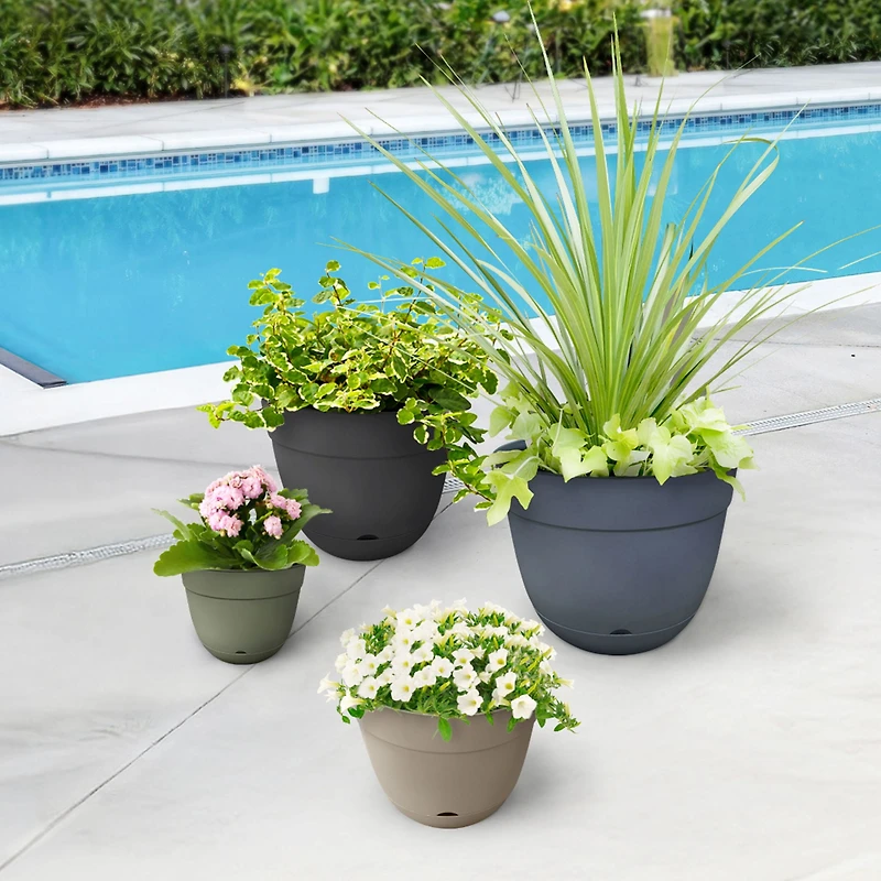 TierraVerde Birch Sans Rebords Jardinière Intérieur-Extérieur Baume 10"D