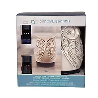 Kit de démarrage Diffuseur d'huiles essentielles de ScentSationals -Owl Diffuseur de brume et huiles