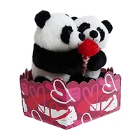 WAY TO CELEBRATE Panda Couple Peluche 9,5 pouces