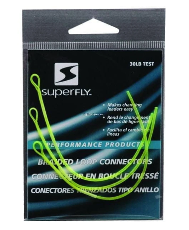 Superfly TBL-30-18 Braided Leader Loops Connectors Chartreuse (034521), Superfly's 30-pound braided loop connectors