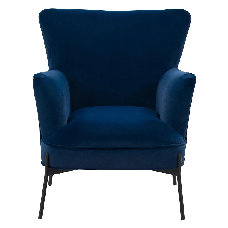 CorLiving Eliana Modern Wide Velvet Upholstered Indoor Wingback Accent Chair