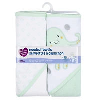 Serviettes à capuchon Le choix du parent, neutre Paq. de 2, 26 x 30 po