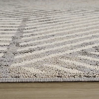 Tapis d'intérieur moderne Branch Jules, gris beige, géométrique - Salon, chambre, salle à manger et cuisine