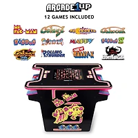 Arcade1Up Ms.PAC-MAN Head-to-Head Arcade Machine – Retro Home Arcade Table with 12 Classic Games, Light-Up Control Deck & Real-Feel Joysticks