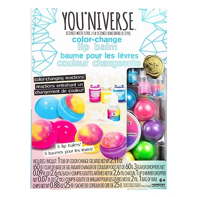 Baumes pour les lèvres à couleur changeante de YOUniverse 6 ans et plus