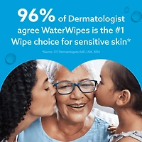 WaterWipes Sensitive+ Gentle Clean Wipes, 3-en-1 nettoie, soigne, protège, 99,9 % d'eau, non parfumées