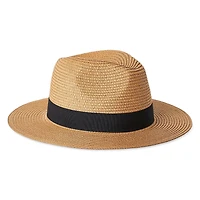 Time and Tru Women's Straw Panama Hat
