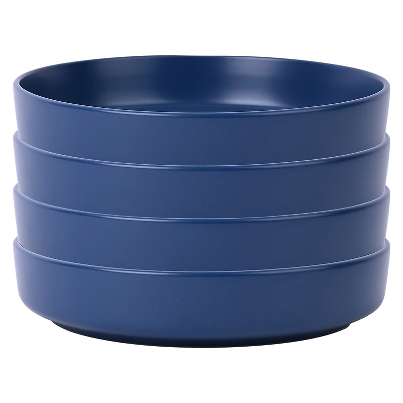 Mainstays Alessandra Matte Blue Stoneware Round Dinner Bowl