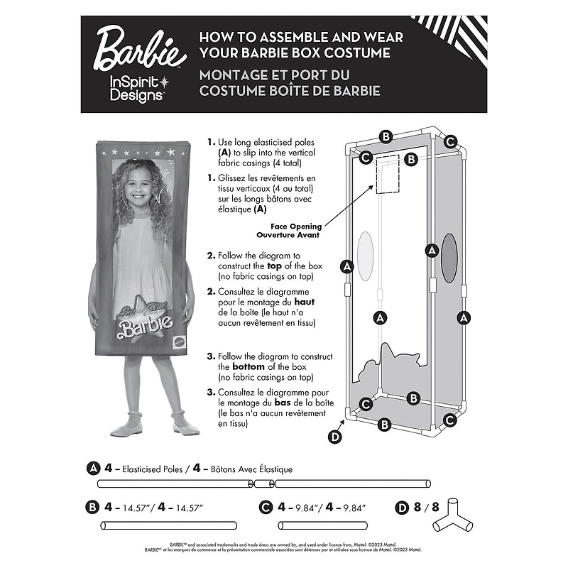 InSpirit Designs Officially Licensed Barbie Box Youth Halloween Costume