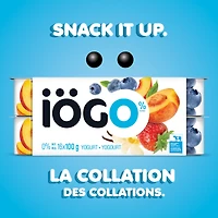 iÖGO Pots de yogourt sans matière grasse fraise/bleuet/pêche/vanille 0 %