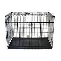 Caisse pour chien Lucky Dog Whisper Glide de 36 po à double porte coulissante