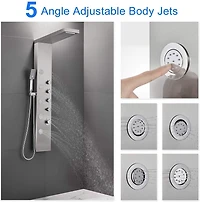 American Imaginations Rectangle Wall Mount CUPC Approved Stainless Steel Shower Panel In Brushed Stainless Steel Color AI-34370