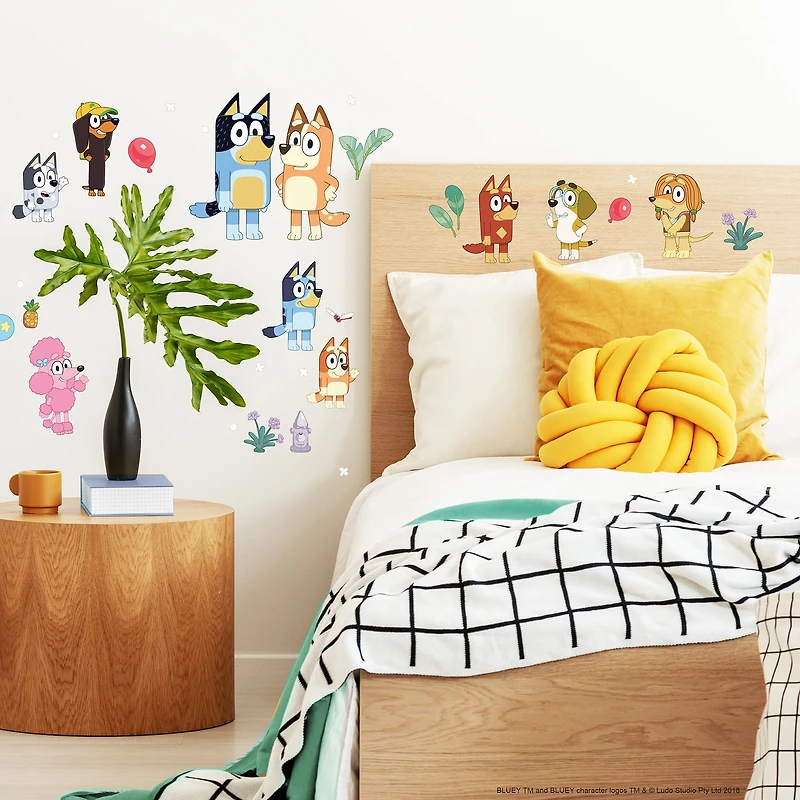 RoomMates Bluey Family & Friends Peel and Stick Wall Decals for Kids