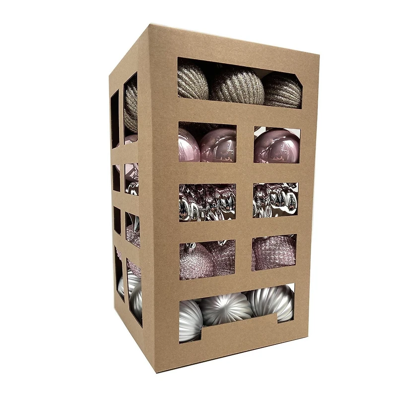 Décorations incassables Holiday Time, 45 unités, or/argent