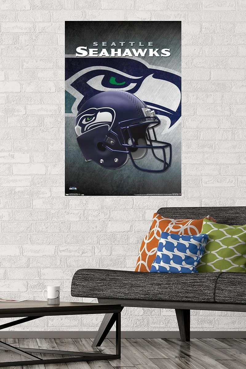 NFL Seattle Seahawks - Helmet 16 Wall Poster, 14.725" x 22.375" Framed