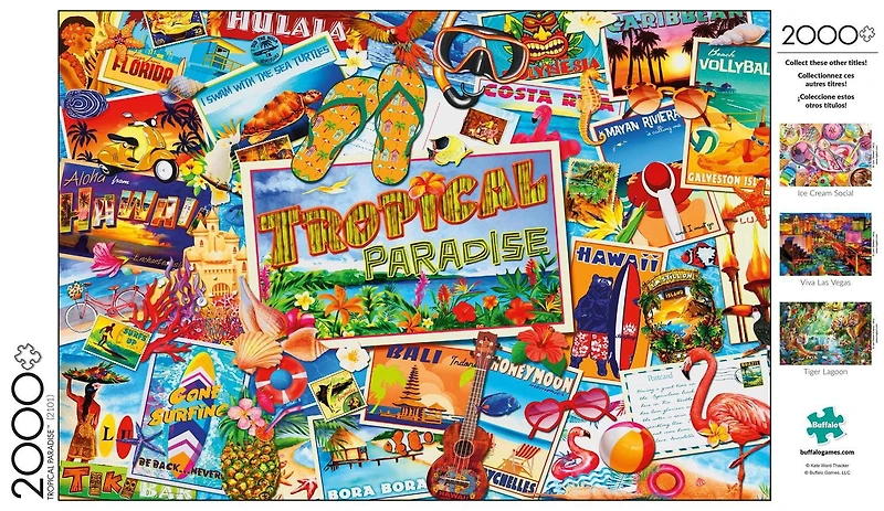Buffalo Games Le puzzle Two Thousand Piece Collection Tropical Paradise en 2000 pièces