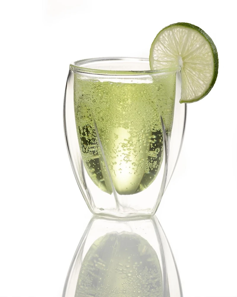 Verre à café torsadé Double Double 300 ml. Ens. de 2