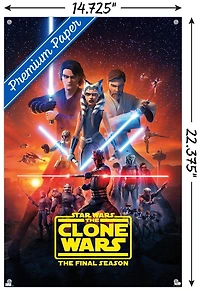 Star Wars: The Clone Wars - Season 7 Key Art Wall Poster with Push Pins