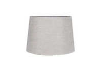 hometrends Tapered Light Grey Linen Lamp Shade with Chrome Spider