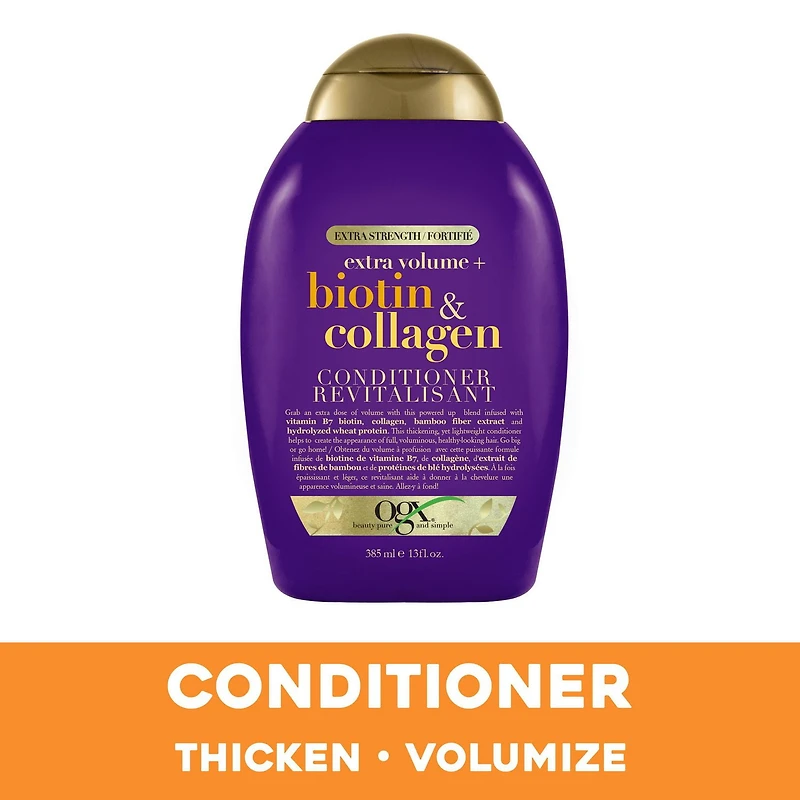 OGX Biotin & Collagen Extra Strength Volumizing Conditioner, 385 ml