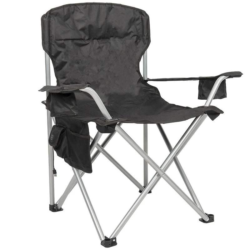 Camp & Go Black Heavy Duty Heated Quad Chair