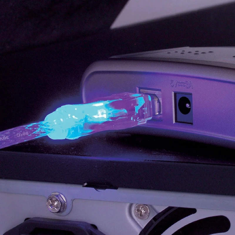 Câble lumineux USB 2 AB au détail, 10 pi