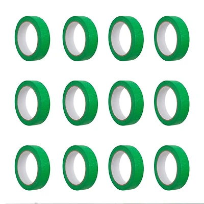 ACTION-1 Ruban de masquage vert de qualité professionnelle, paquet de 12