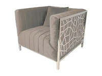 Fauteuil canadien Valentine gris